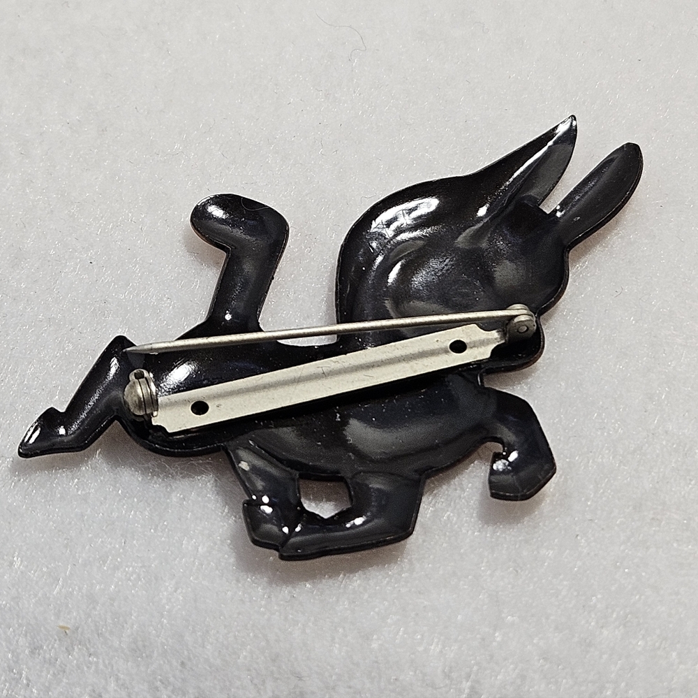 Vintage Solid Copper Prancing Donkey Brooch Pin - image 3